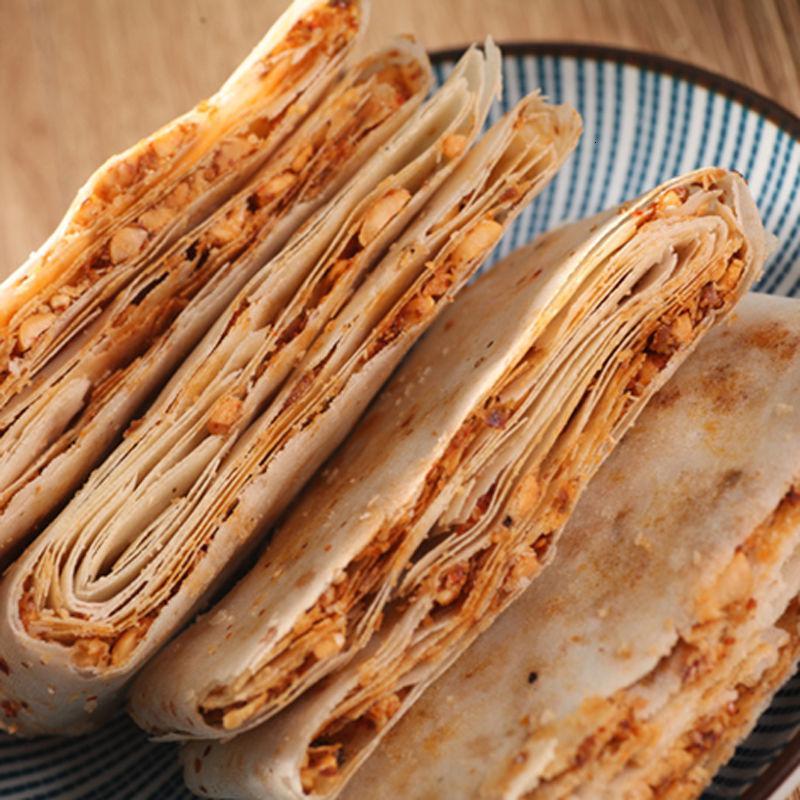 山东煎饼特产曲阜香酥煎饼农家多味夹馅煎饼零食早餐 香辣花生 250g