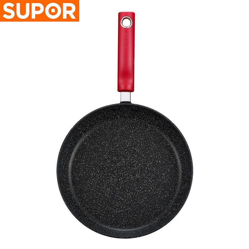 苏泊尔(SUPOR)星星石健康不粘锅煎锅·磁通玻盖 不粘平底锅炒菜锅煎锅电磁炉燃气通用牛排煎蛋锅 26cm PJ26W3