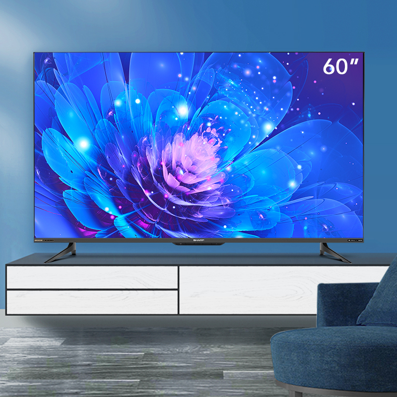 夏普sharp4tc60d7da60英寸全面屏4k超高清日本原装面板智能平板电视