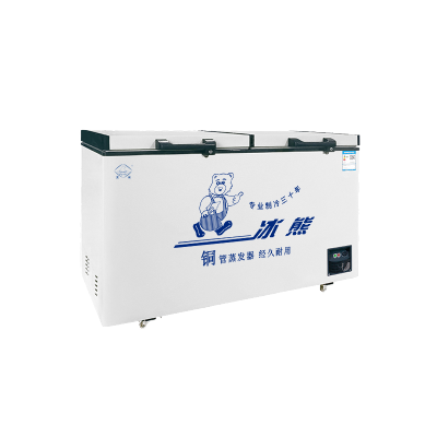 冰熊(bing xiong)BC/BD-518升商用大冰柜 卧式大冰库冷柜 冷藏冷冻转换展示柜 卧式双门顶开冰柜
