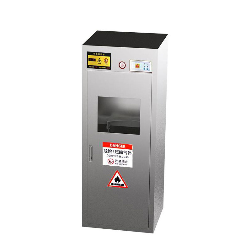 不锈钢气瓶柜 201单瓶报警高清大图