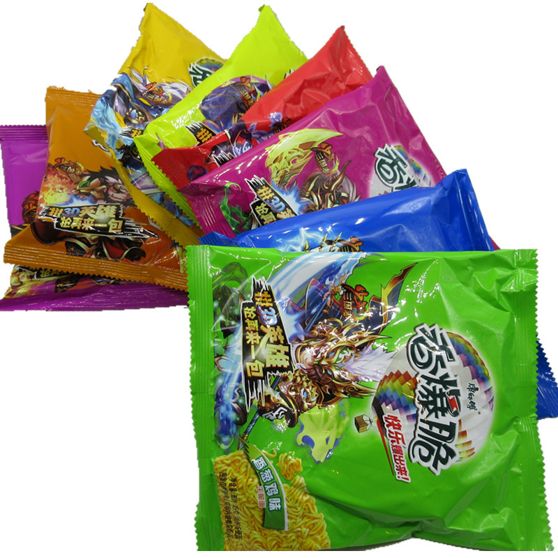 爆脆干脆面整箱45g30袋干吃面点心面速食小零食方便面香烤鱿鱼味30袋