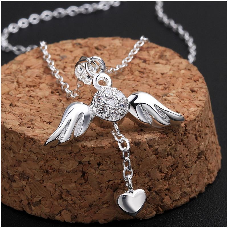 N674 Women Silver Necklace 镀925纯银女项链日韩版锁骨链潮人送女朋友七夕情人节礼物