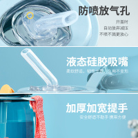 天喜儿童水杯 男生高颜值女生可爱小学生夏季塑料杯子带吸管杯
