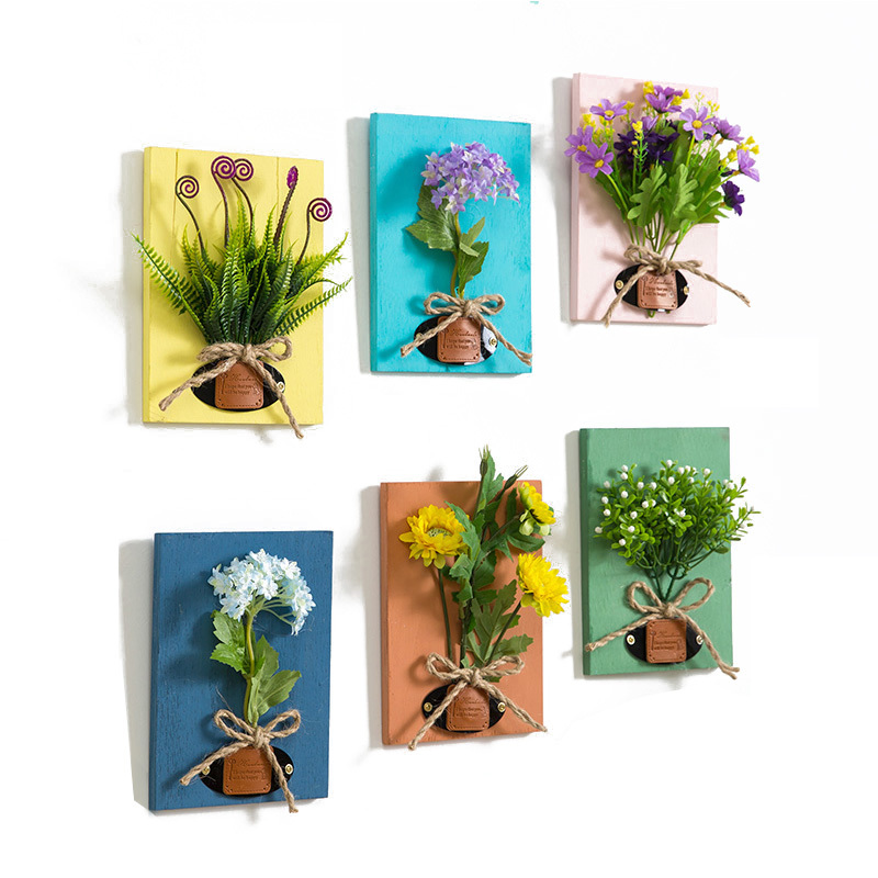 花|墙上装饰品卧室房间温馨墙面墙壁装饰植物创意挂件房屋壁挂墙饰