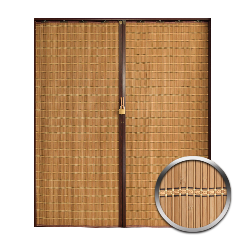 竹帘简易推拉竹帘子帘闪电客折叠隔断遮阳遮光客厅厨房商铺家用 103