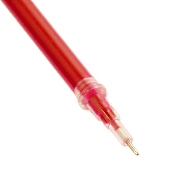 得力(deli) 6901 标准半针管头中性笔笔芯 签字笔笔芯0.5mm 黑/蓝/红 1支装 红色