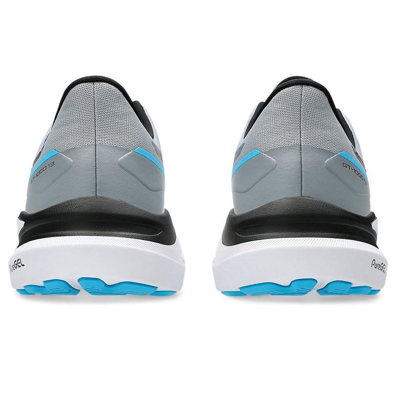 亚瑟士(ASICS)男士跑步鞋舒适透气宽版设计EVA中底黑色运动鞋高清大图