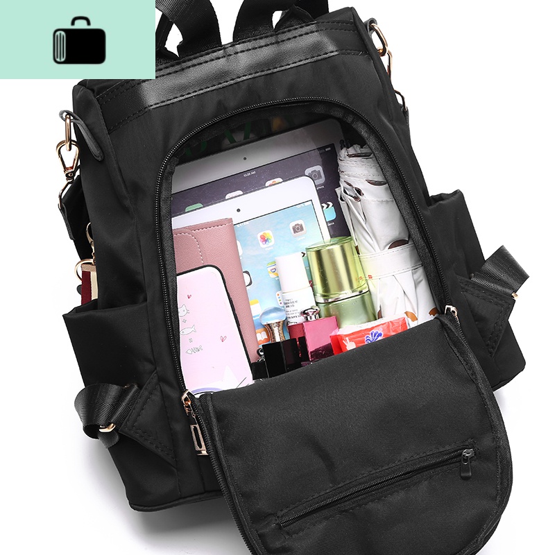 防盗单双肩包女2020新款潮时尚牛津布帆布书包多用旅游女士小背包NEW LAKE高清大图