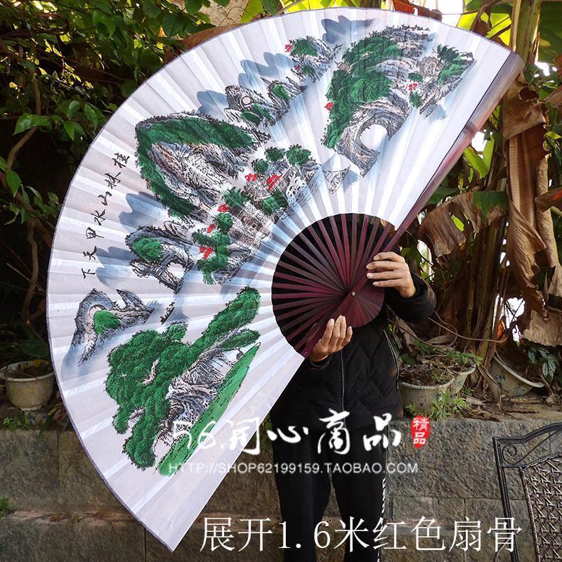 多规格超大挂扇礼品装饰扇工艺大折扇子创意壁饰墙面挂件桂林山水