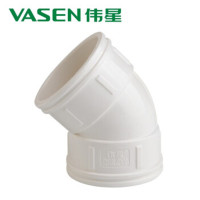 PVC 排水管材管件 下水管配件 污水管排水管接头 45度弯头 D75 10个