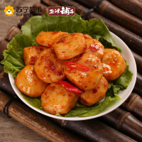 盐津铺子 休闲零食 湖南特产小吃办公室零食辣条蒸鱼丸香辣味 180g