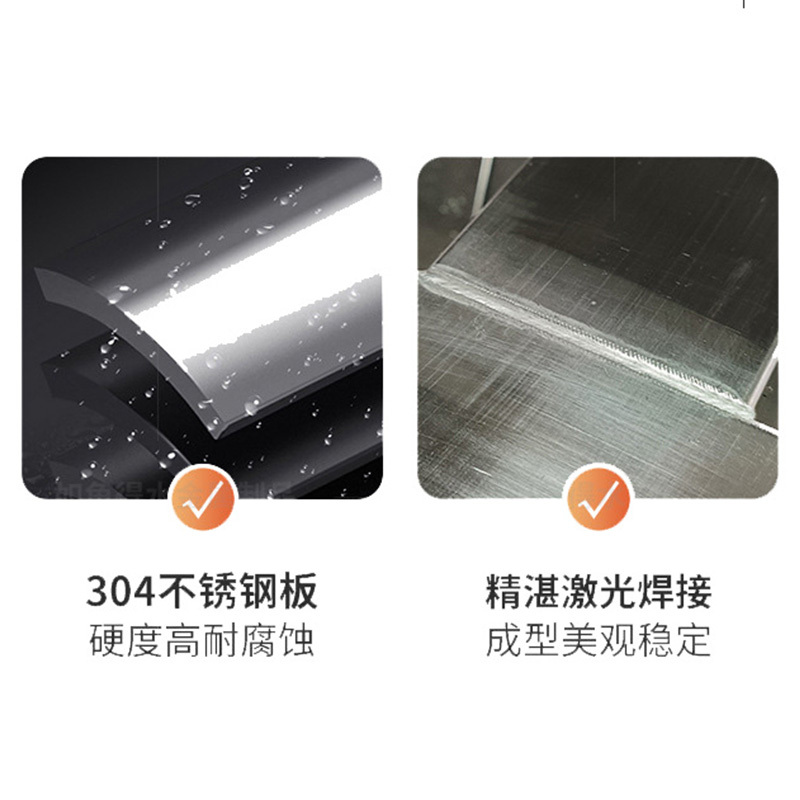豫锦茂 SN-629-119 不锈钢食堂员工餐厅餐桌椅组合 6人位玻璃钢桌面凳面+烤漆支架*1
