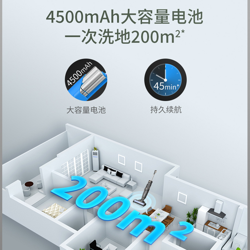 海尔(Haier)D5-H洗地机家用洗拖地吸拖一体机手持式无线智能自动一键清洁