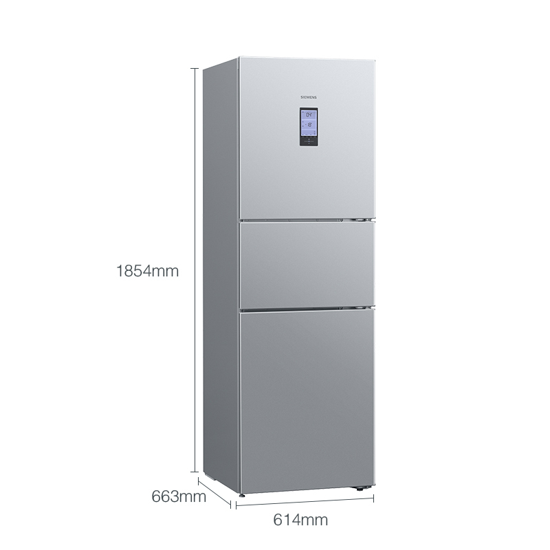 [官方正品]西门子(SIEMENS)306升三门冰箱风冷无霜锁水保鲜双效过滤多维出风KG32HA26EC以旧换新