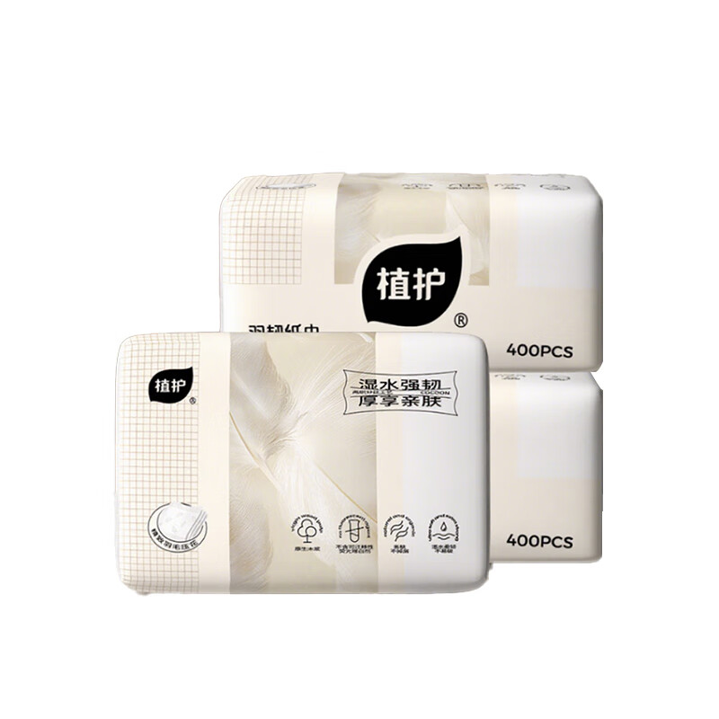 植护 韧享纸巾(羽韧系列)139*180/4层 100抽*12包ZH408741*12高清大图
