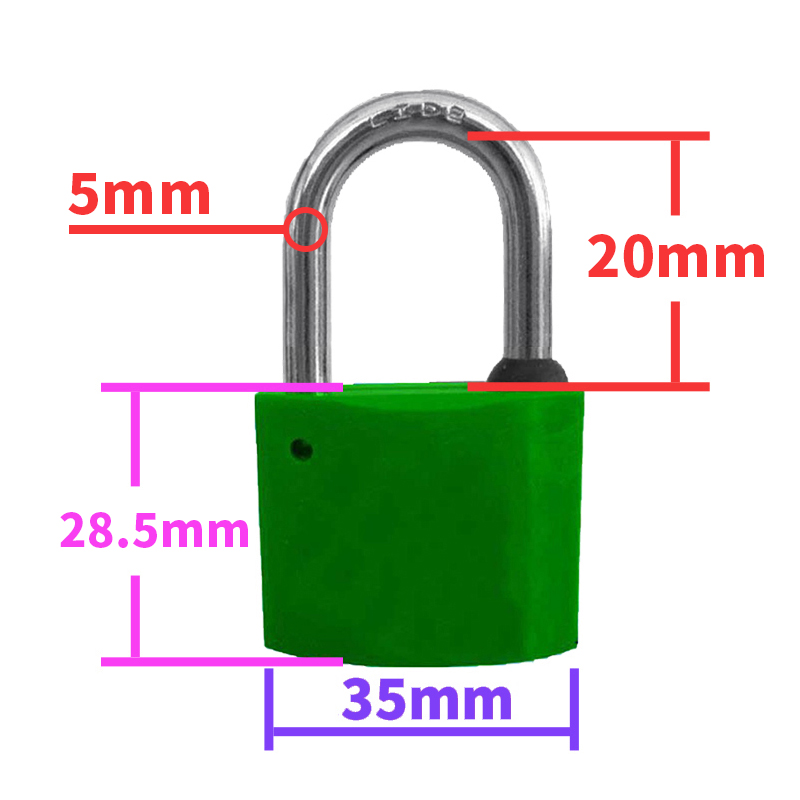 苏识 35mm 绿色 梅花塑钢锁 1.00 个/把 (计价单位:把) 绿色高清大图