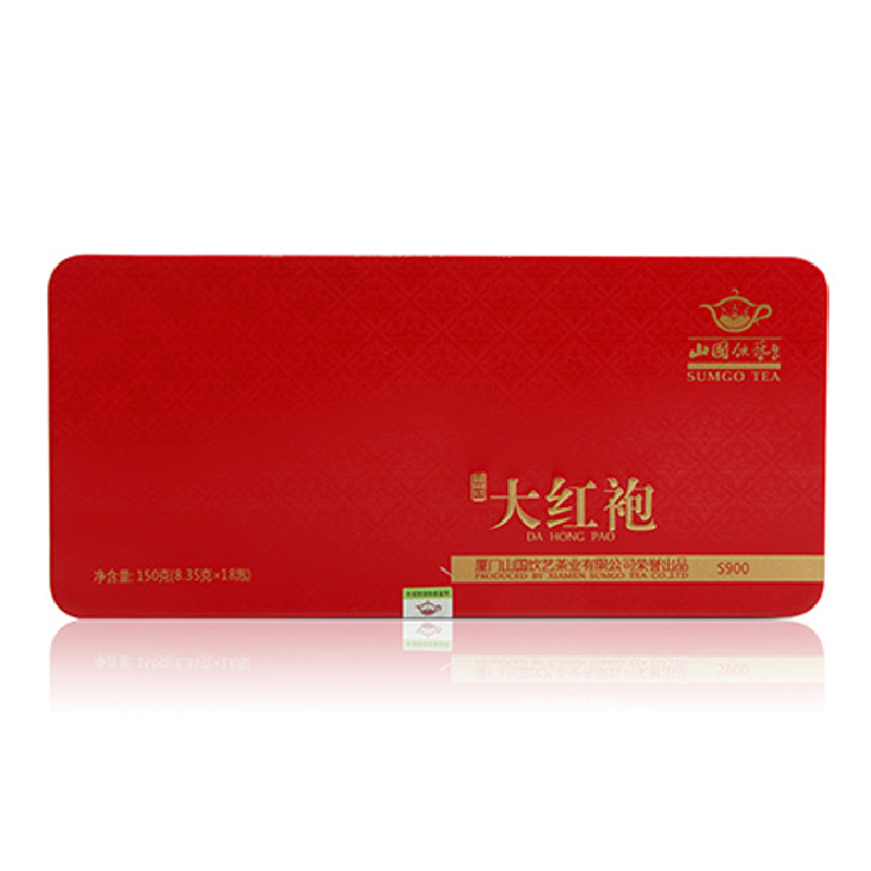 山國饮藝[山国大红袍S900]岩茶大红袍长条铁盒居家办公自饮 150g