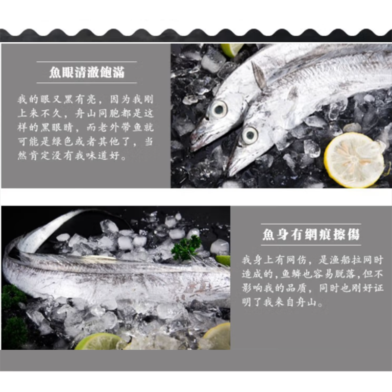 鲜禾鲜鱼礼盒系列 野生带鱼礼盒A/B两款 肉质鲜美 产自舟山渔场 单盒价高清大图