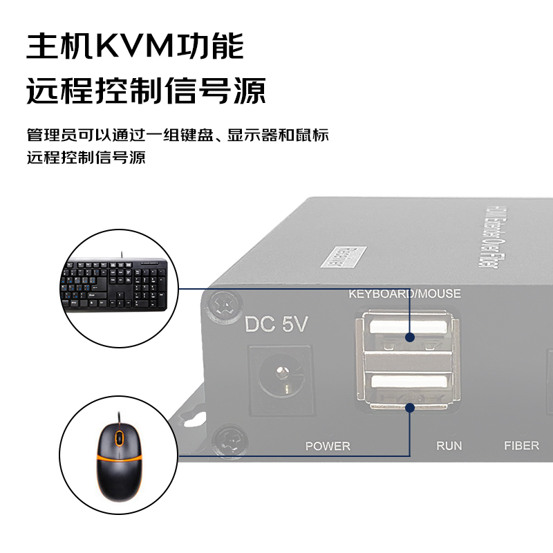 信特安XTA300HL HDMI-KVM光端机光纤延长器1路视频环出音频键鼠同步单模20KM单芯LC口