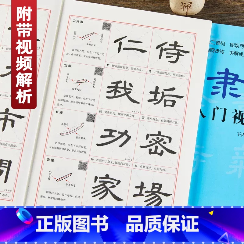 隶书入门教程 【正版】颜体楷书入门教程附视频讲解王丙申规范教程颜真卿初学入门小学生成人自学临摹范本毛笔字帖欧体楷书入门教