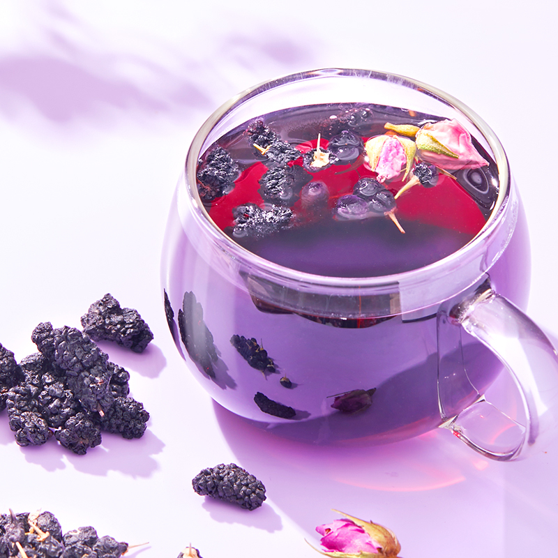 燕之坊桑葚玫瑰黑果枸杞茶75g专柜同款绽放健康好状态买一盒得二盒