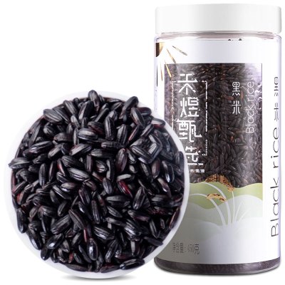 禾煜 甄选黑米450g ( 五谷杂粮 粗粮 罐装 大米 粥米伴侣 煲粥甜羹原料 )