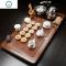 茶具套装家用茶盘实木全自动一体茶台托盘办公室用电茶炉仿电木款 封后 井井有条茶盘+全自动电茶炉 30件
