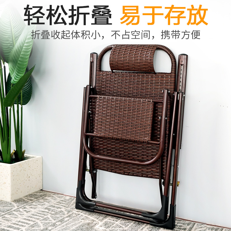 午憩宝折叠躺椅午休午睡靠背懒人沙滩休闲凉椅子便携家用阳台睡椅双方管