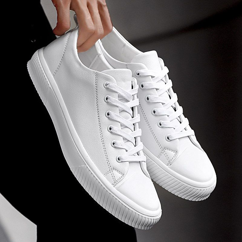 梵克公牛小白鞋男鞋20春夏季潮鞋英伦时尚休闲鞋子百搭板鞋潮流皮鞋