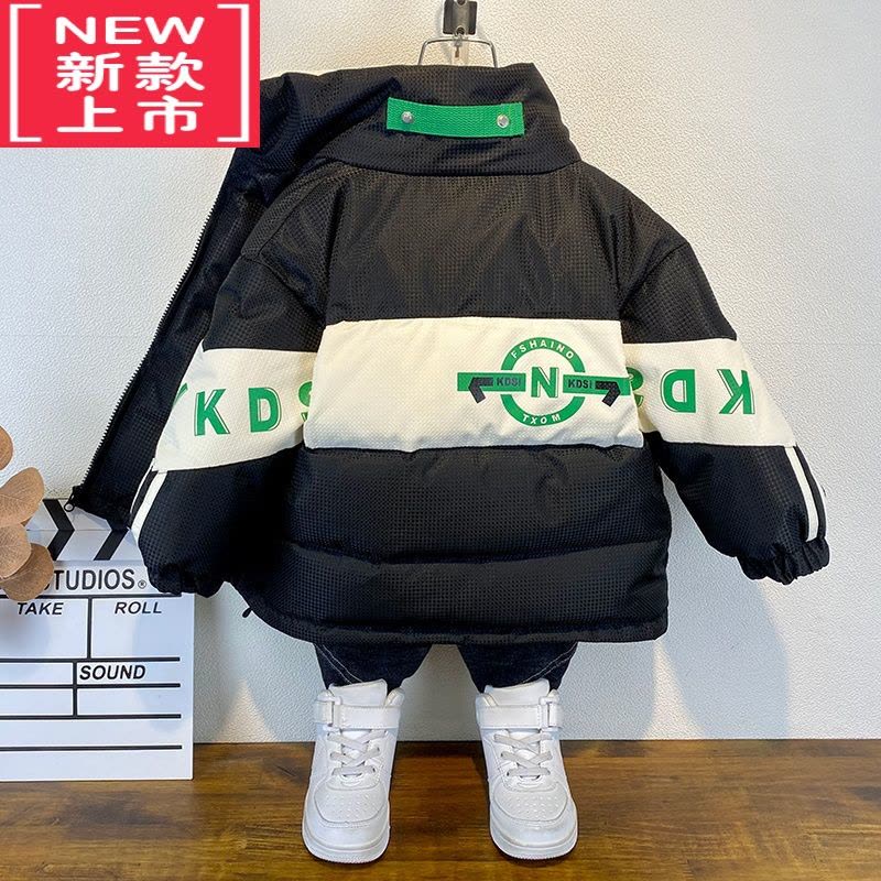 可莉允男童羽绒服外套2022新款儿童韩版冬季棉衣潮酷小孩加厚棉服图片
