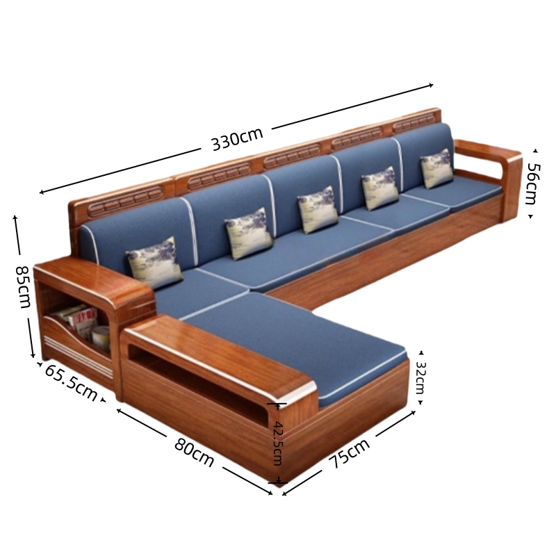 智叶舟沙发组合330*145.5*85cm套高清大图