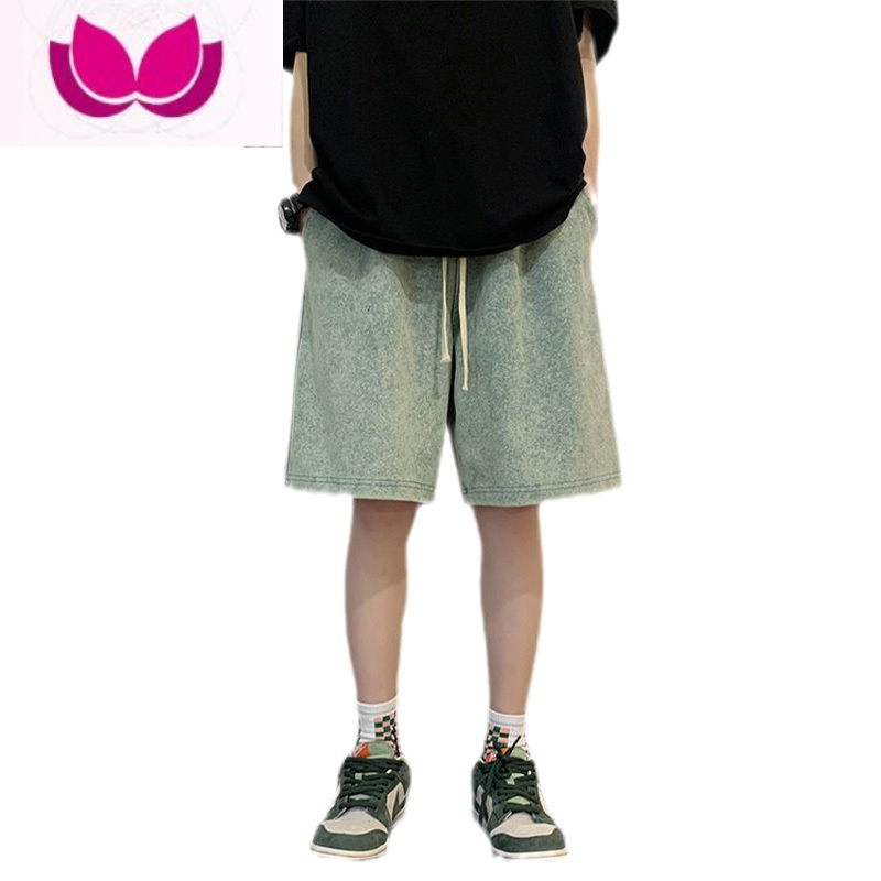 七斓oversize美式运动短裤男夏季水洗大码休闲五分裤高街潮牌