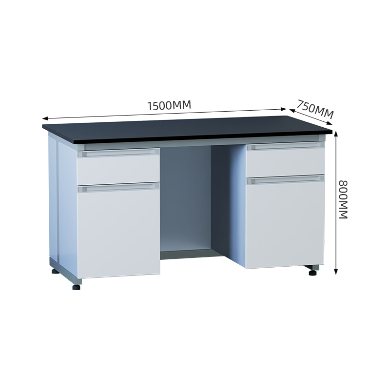 臻远 ZY5052111 实验室 工作台化验室操作台化验桌 钢木暖白1.5米边台高清大图