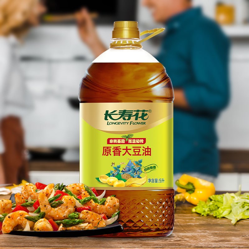 [长寿花]初榨原香大豆油5L