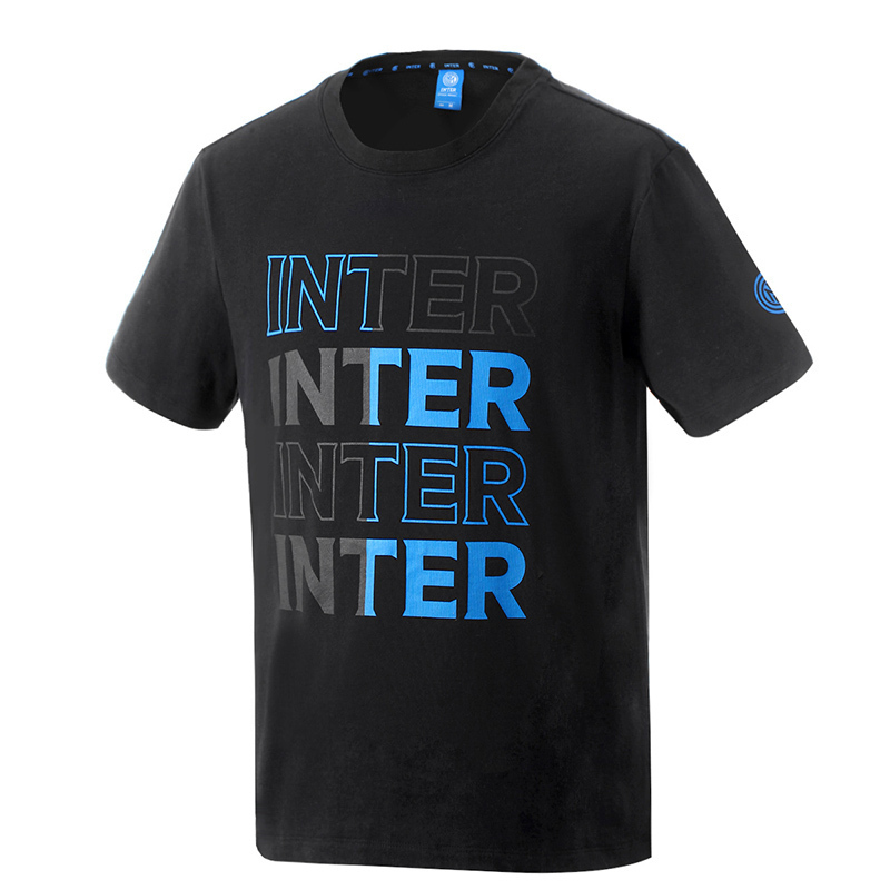 国际米兰俱乐部Inter Milan官方2020夏季男新款T恤简约时尚运动休闲短袖圆领套头衫高档棉氨印花设计感宽松上衣