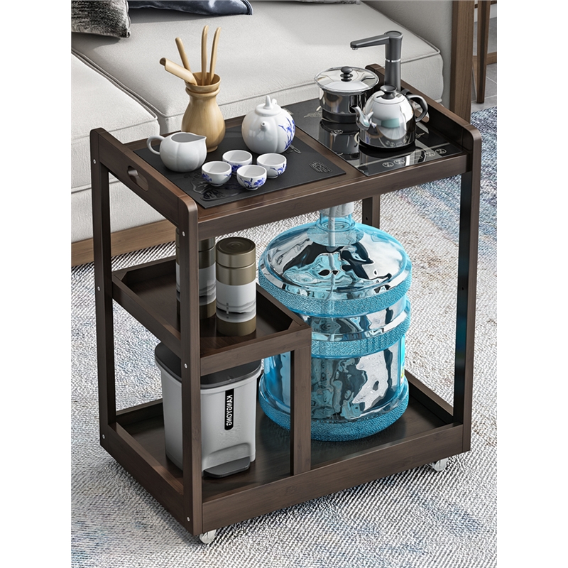 利移动家用茶桌茶台小茶车客厅小型木简约现代迷你泡茶盘茶具茶几