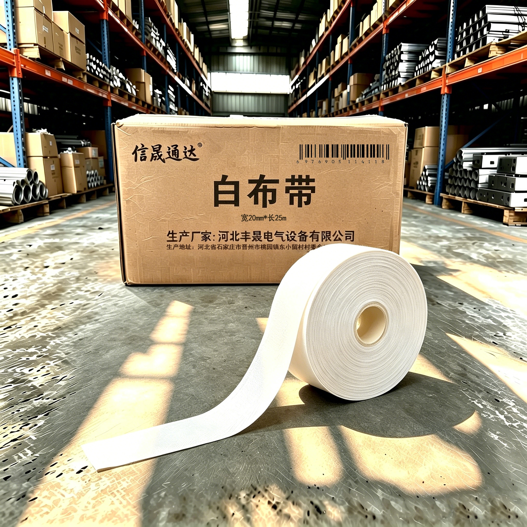 信晟通达 白布带 宽20mm*长25m 卷高清大图