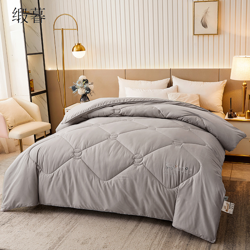 缎暮 A类新西兰羊毛被子冬被芯加厚保暖礼品被 多款可选 200*230CM 条(8斤)高清大图