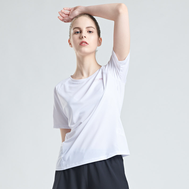 361短袖t恤女春夏新款透气半袖圆领修身跑步健身衣女运动上衣