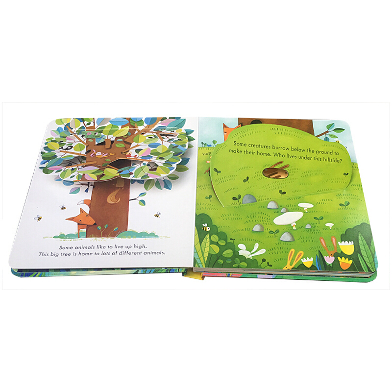 [正版]动物之家 英文原版 Peep Inside Animal Homes Usborne 动物家园 偷偷看里面系列高清大图