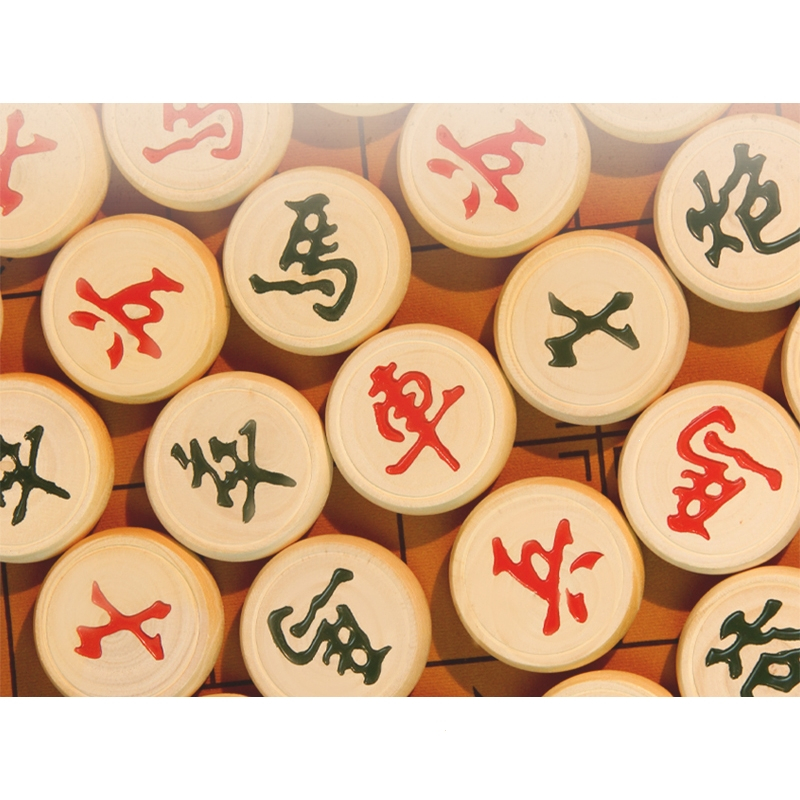 中国象棋木质家用学生成人儿童实木棋子套装闪电客大号高档便携皮革