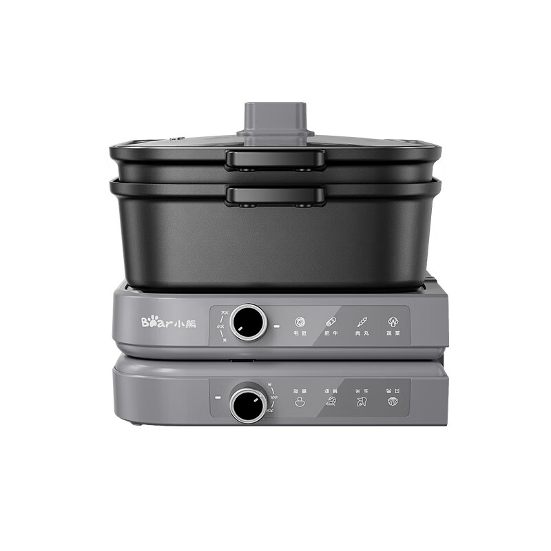 小熊(Bear)电火锅分区控温鸳鸯锅火锅专用锅叠叠锅分体多功能锅 DHG-E80H5-P01高清大图