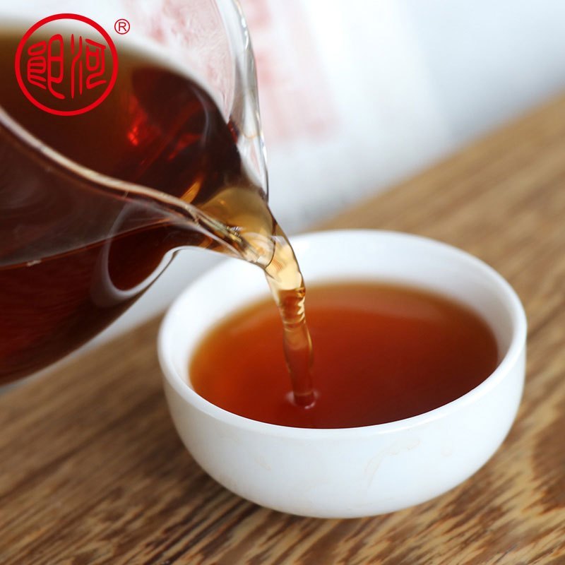 茶窝茶叶 郎河普洱茶 熟茶 2017年 勐海味 357克 单饼 云南普洱茶饼茶 勐海熟茶 郎河茶业普洱
