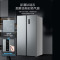 美的(Midea)571升双变频对开双开门家用冰箱智能风冷无霜BCD-571WKPM(E)钛钢灰-星烁[专]