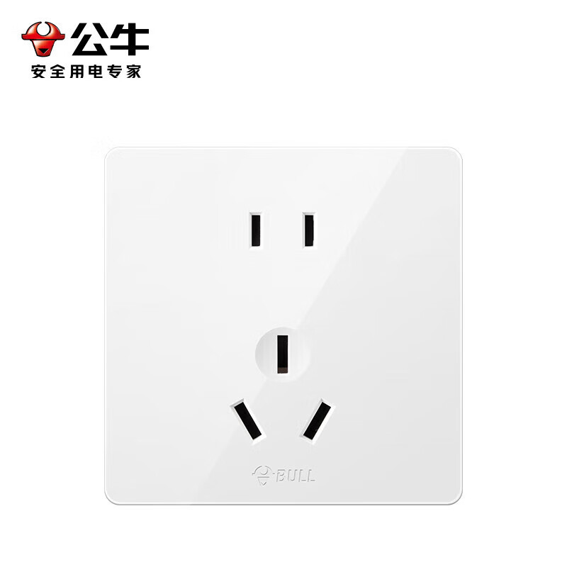 公牛 开关插座 G12系列 10A五孔插座86型插座面板 G12Z223S 象牙白