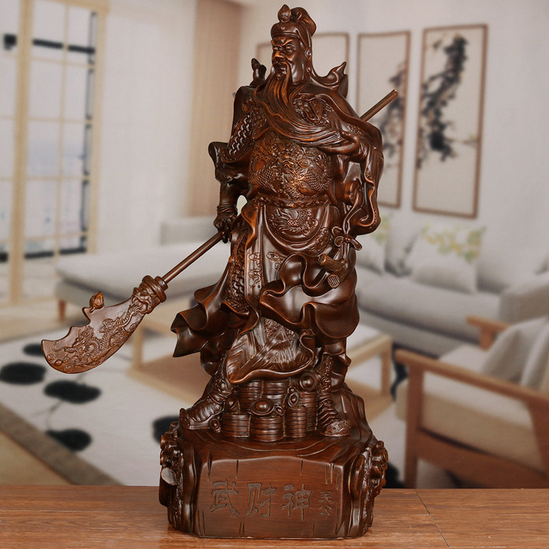 添福运 树脂摆件工艺品家居客酒柜装饰品玄关客厅招财忠义关羽摆件办公室装饰店铺装饰开业礼品乔迁礼品收银台装饰品关公镇宅摆件高清大图