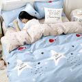 南极人四件套被套床单人床上用品床笠被子学生宿舍三件套床品套件_993 1.8M床笠180*220四件套 深海情缘