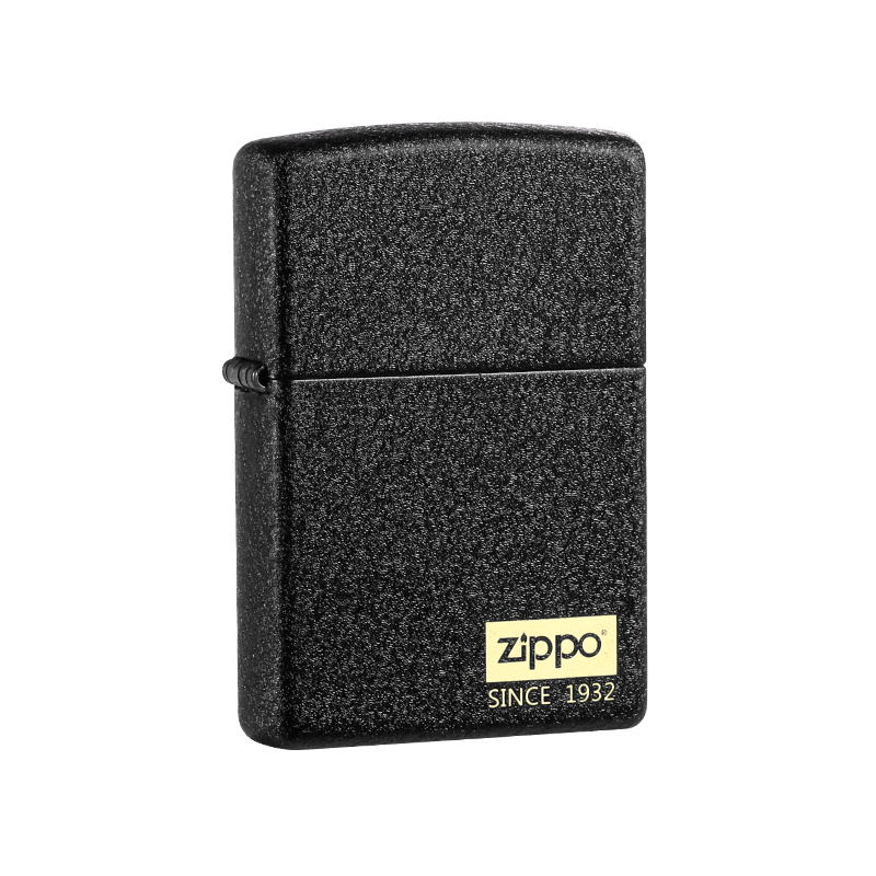 之宝(zippo)236-5黑裂漆-经典商标打火机