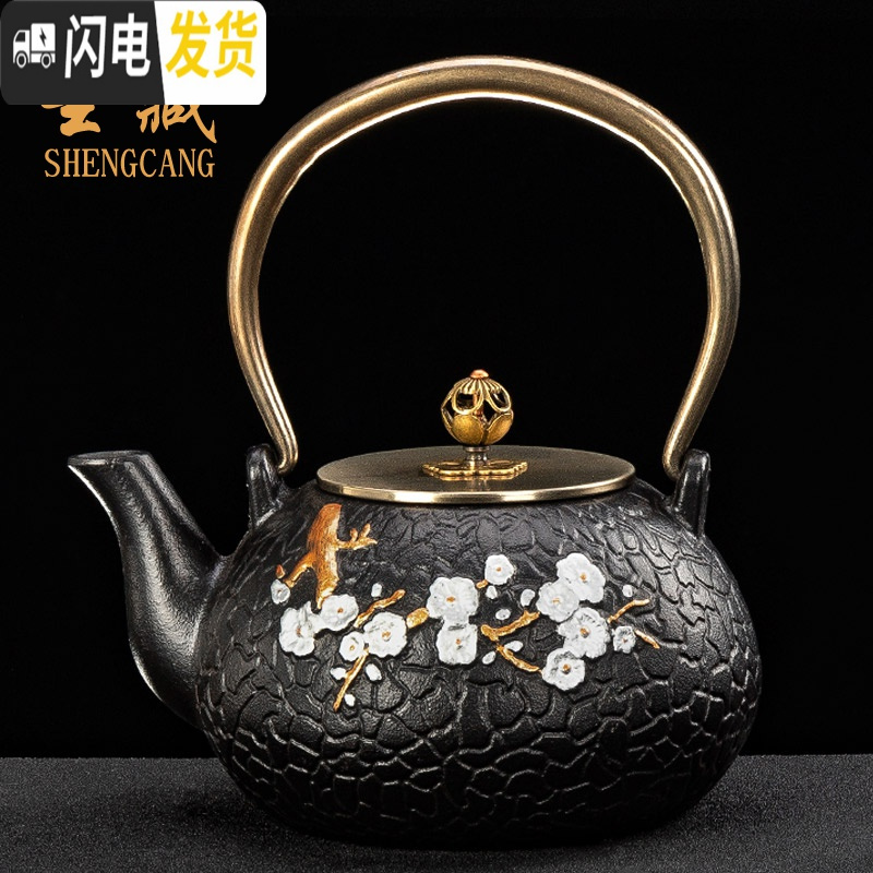 三维工匠不产铁壶铸铁泡茶烧水壶茶壶大容量煮茶器日式客厅生铁壶 无字禅茶288茶具高清大图